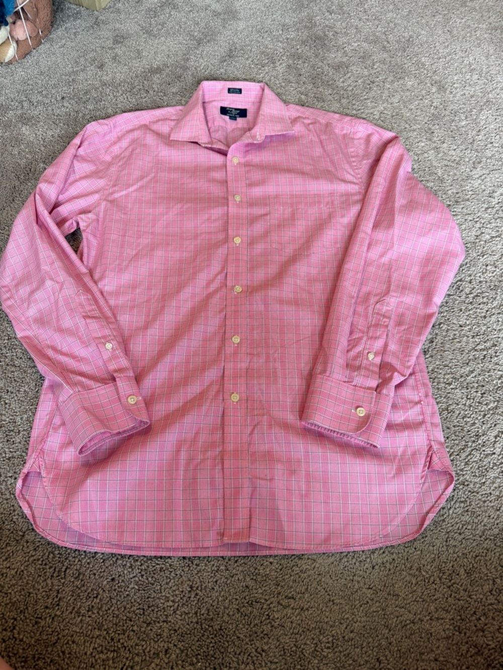 J. Crew Thompson Shirtings wrinkle free 80s 2-ply Windowpane shirt 100% cotton